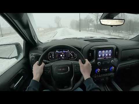 2022 GMC Sierra 1500 AT4 Limited Duramax - Snowy POV Test Drive + Offroad (Binaural Audio)