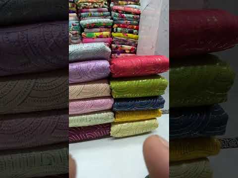10 kg embroidered mono banglori silk fabric koti kurta fabri...