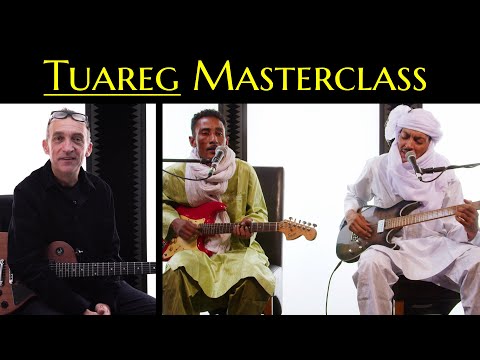 Tuareg Guitar Masterclass - Bombino, Justin Adams & Vieux Farka Toure. Tinariwen Guitar Lesson