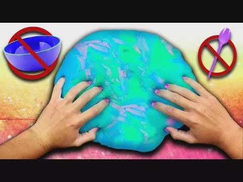 Fluffy SLIME machen ohne Schüssel - Challenge! DIY Anleitung
