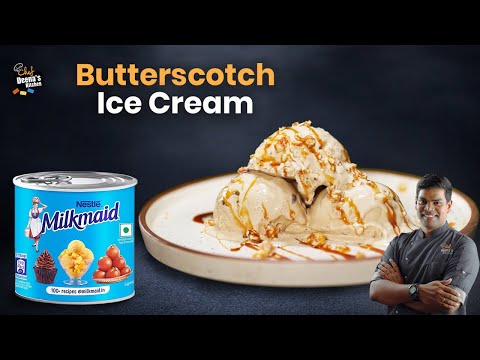3 Step Easy Butterscotch Ice Cream Recipe in Tamil | CDK 1629 |Chef Deena's Kitchen