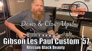 Video thumbnail for 2001 Gibson Custom Shop Historic Les Paul Custom '57 Reissue Black Beauty by Guitar Chimp