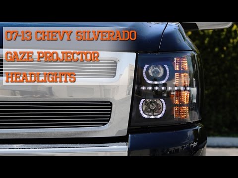 07-13 Chevy Silverado GAZE Halo Projector SMD DRL LED Headlights Installation Video