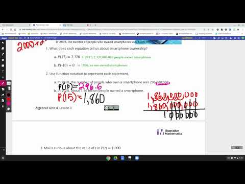Unit 4 Lesson 3 Function Notation