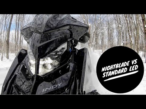 NIGHTBLADE VS STANDARD LED! THE BATTLE OF THE POLARIS SNOWMOBILE HEADLIGHTS! YOU DECIDE!