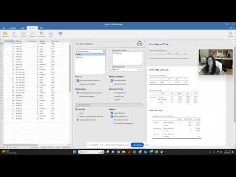 One Way ANOVA using Jamovi