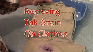 Removing Ink Stain on Clothes
