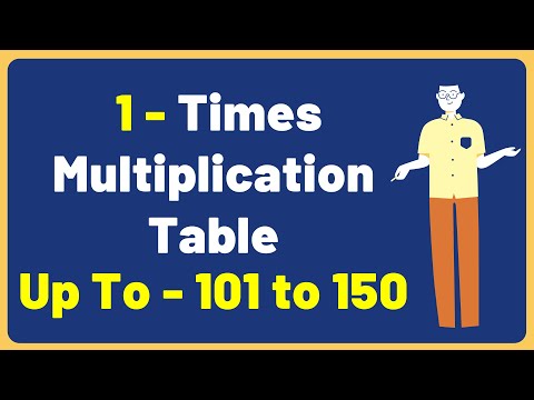 1 Times Multiplication Table up to 101 to 150| Multiplication Time Table with Audio