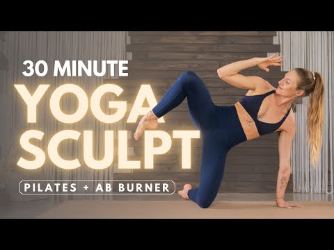 30 Min YOGA SCULPT | Full Body Toning Pilates Style | Strengthen & Lengthen (ab burner)