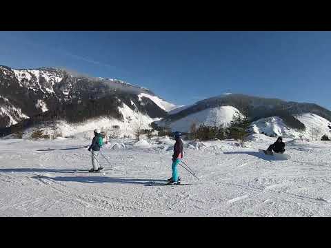 Slope 5 in Jasna ski resort with a few stops to enjoy the view.
