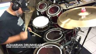 Video thumbnail for AQUARIAN DRUMHEADS Studio X Demo by JAVIER “JAVI” APONTE