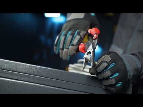 Длинногубцы с изогнутой головой, комбинированные,  рукоятки до 1000 В, 200 мм Gross, 17181