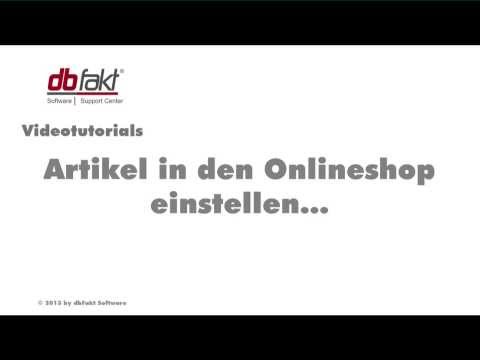 dbFakt Software - Artikel in den Onlineshop übertragen