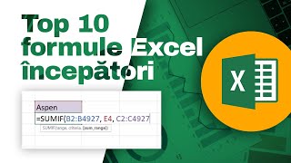 Top 10 cele mai Importante Formule Excel pentru Incepatori