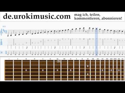 Gitarrenunterricht Shakira - Waka Waka Noten Lernen Teil#1 um-995