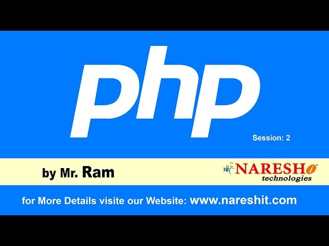 PHP Online Training | Session 2 | by Mr Ram