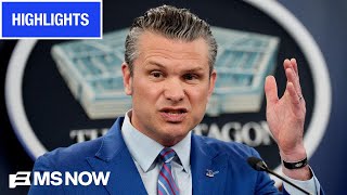 Watch MS NOW hosts react to Pete Hegseth's handling of the Iran War