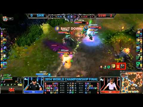 Toplane Fight & Midlane Faceoff Crazy Flash Plays - SSW vs SHR Game 3 (S4 Worlds)