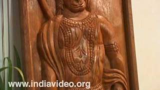 The craft in wood from Manipur at Dilli Haat