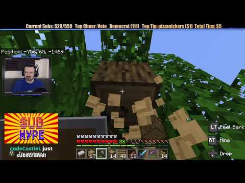 Minecraft "Chill Stream" June 10, 2019 pt1   Towers Completion and a NICE Entry Gate Walkway