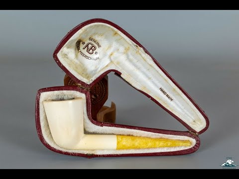 Andreas Bauer Block Meerschaum Straight Dublin Amber Stem