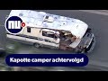 Vrouw rijdt camper total loss tijdens achtervolging in de VS