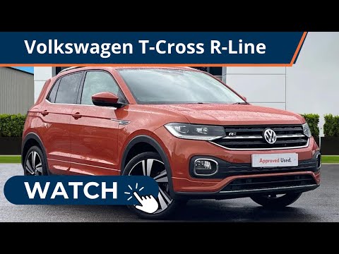 Approved Used Volkswagen T-Cross R-Line 1.0 TSI DSG Energetic Orange | Wrexham Volkswagen