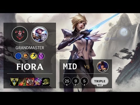 Fiora Mid vs Garen - EUW Grandmaster Patch 10.7