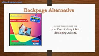 Alternative for Backpage