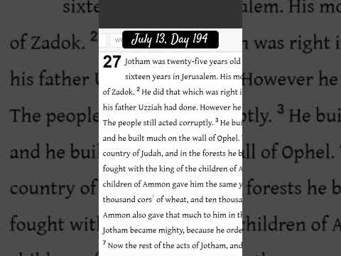 Day 194 of Reading the Bible in Chronological Order! #backtothebible #mybible #god #biblechallenge