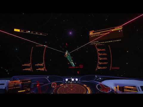 Elite Dangerous Direct Beam/Rail gun Imperial Cutter vs CG Paresa High Intensity Conflict Zone.