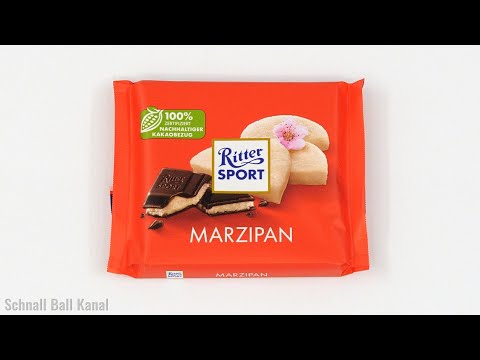 Unboxing German Foods: Ritter Sport - Marzipan - Chocolate - Schokolade - 100g Pack - 4K UHD