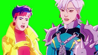 X-Men 97 Jubilee "explain everything!" "you gotta test the game before launch" green screen