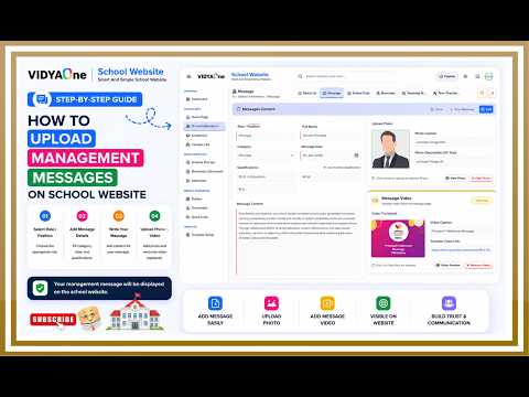 Upload Management Messages on Your School Website