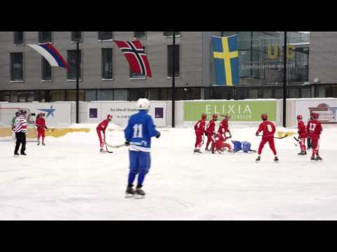 Bandy JVM 2014. Finland - Ryssland.