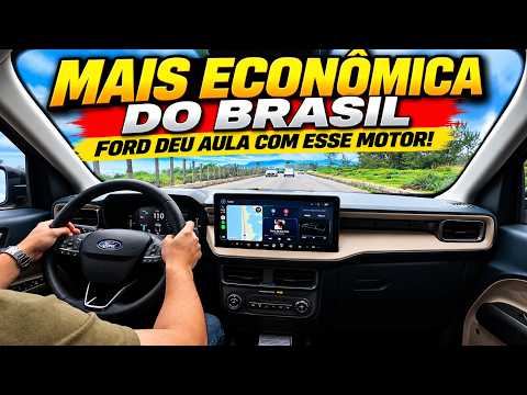 TEST DRIVE FORD MAVERICK HYBRID FAZ 20 KM/L? +BARATA E QUE RAMPAGE COM TETO SOLAR E ADAS!