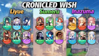 New Event Banner Cronicled Wish: Liyue, Sumeru, Inzauma