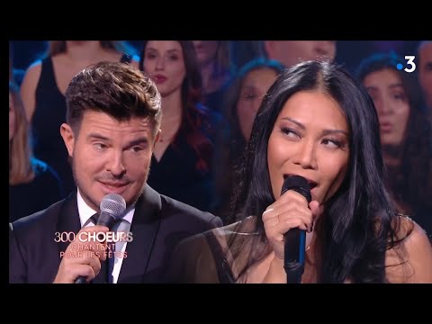 Anggun & Vincent Niclo - Unforgettable at 300 Chœurs Chantent Pour Les Fétes France3