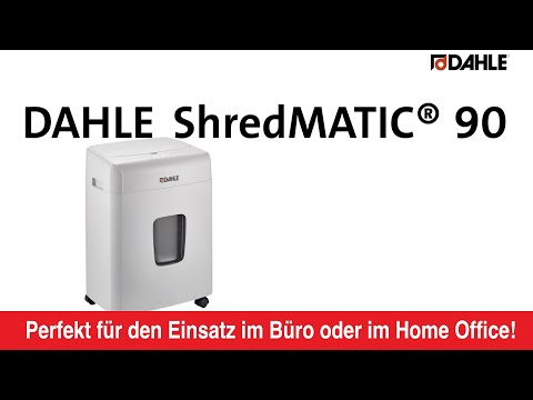 Artikelvideo 1 für AKTION: DAHLE ShredMATIC 90 Aktenvernichter mit Partikelschnitt P-4, 4 x 12 mm, bis 90 Blatt, lichtgrau, Artikelnummer 534101