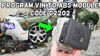 DODGE CHALLENGER CODE C2202 ORIGINAL VIN MISMATCH MISSING, PROGRAM VIN TO ABS MODULE