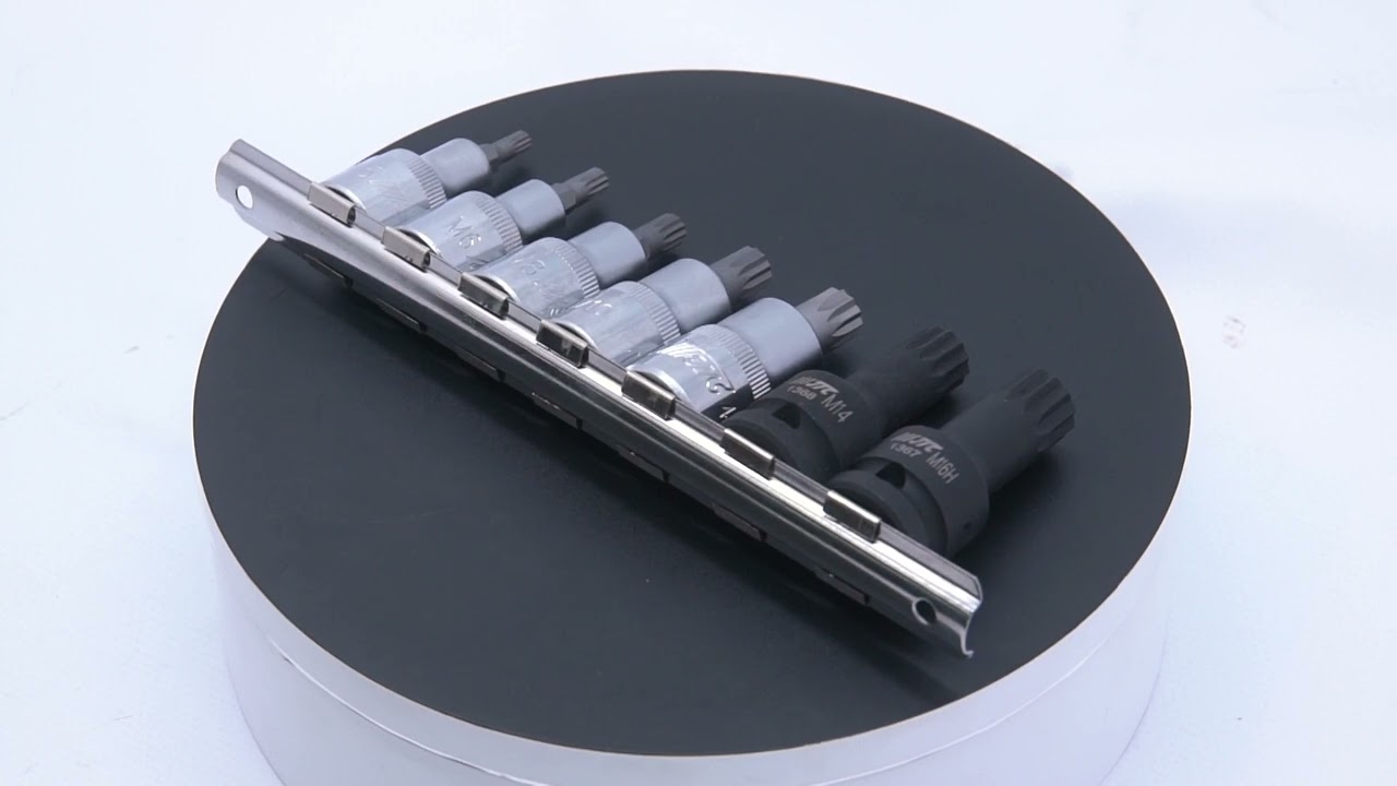 JTCH407M - 12Pビットソケットセット - 16mmは穴あきサイズ：5・6・8