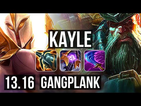 KAYLE vs GANGPLANK (TOP) | 10/0/3, 6 solo kills, Legendary, 700+ games | KR Master | 13.16