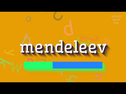 How to say "mendeleev"! (High Quality Voices)