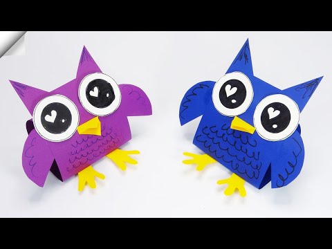 Valentine s day easy crafts DIY Moving Paper OWL Easy Paper Crafts