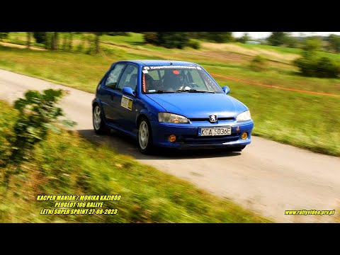 KACPER MANIAK / MONIKA KAZIRÓD - PEUGEOT 106 RALLYE - LETNI SUPER SPRINT Łużna 27-08-2023