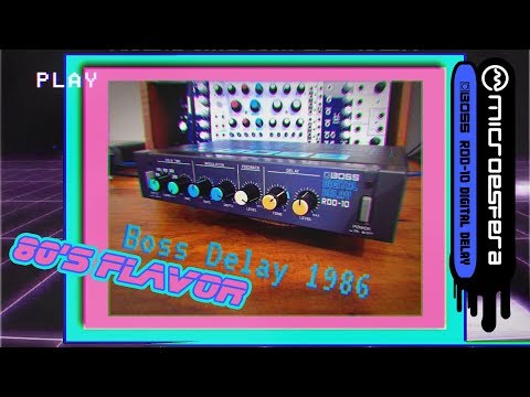 Boss RDD-10 Digital Delay (1980) & Moog Mother 32 Bassline