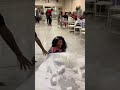 Girl Slips During a Family Party Race