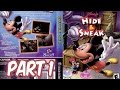 Disney HIDE SNEAK Starring MICKEY MOUSE PART 1 Finding Minnie Game For Kids