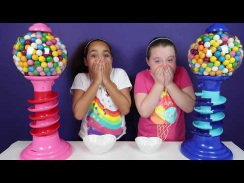 Giant Dubble Bubble Gumball Machine   Bubble Gum Challenge   SUPER GROSS!