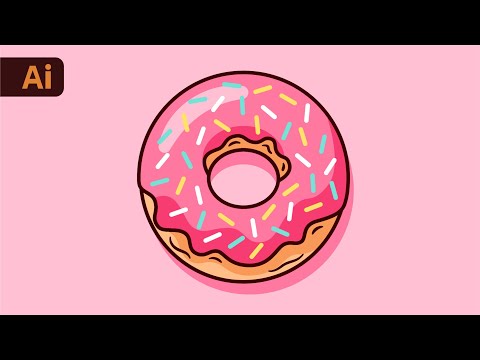 How to Create A Donut From SKETCH to VECTOR - Adobe Illustrator TUTORIAL